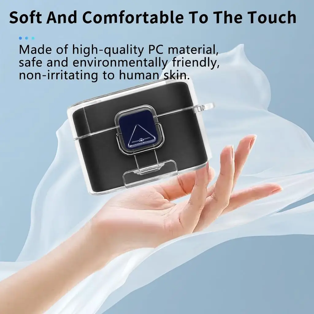 Compatible with Sony WF-1000XM6 Secure Lock Case with Phone Stand Clear Soft TPU Shell Transparent Cover