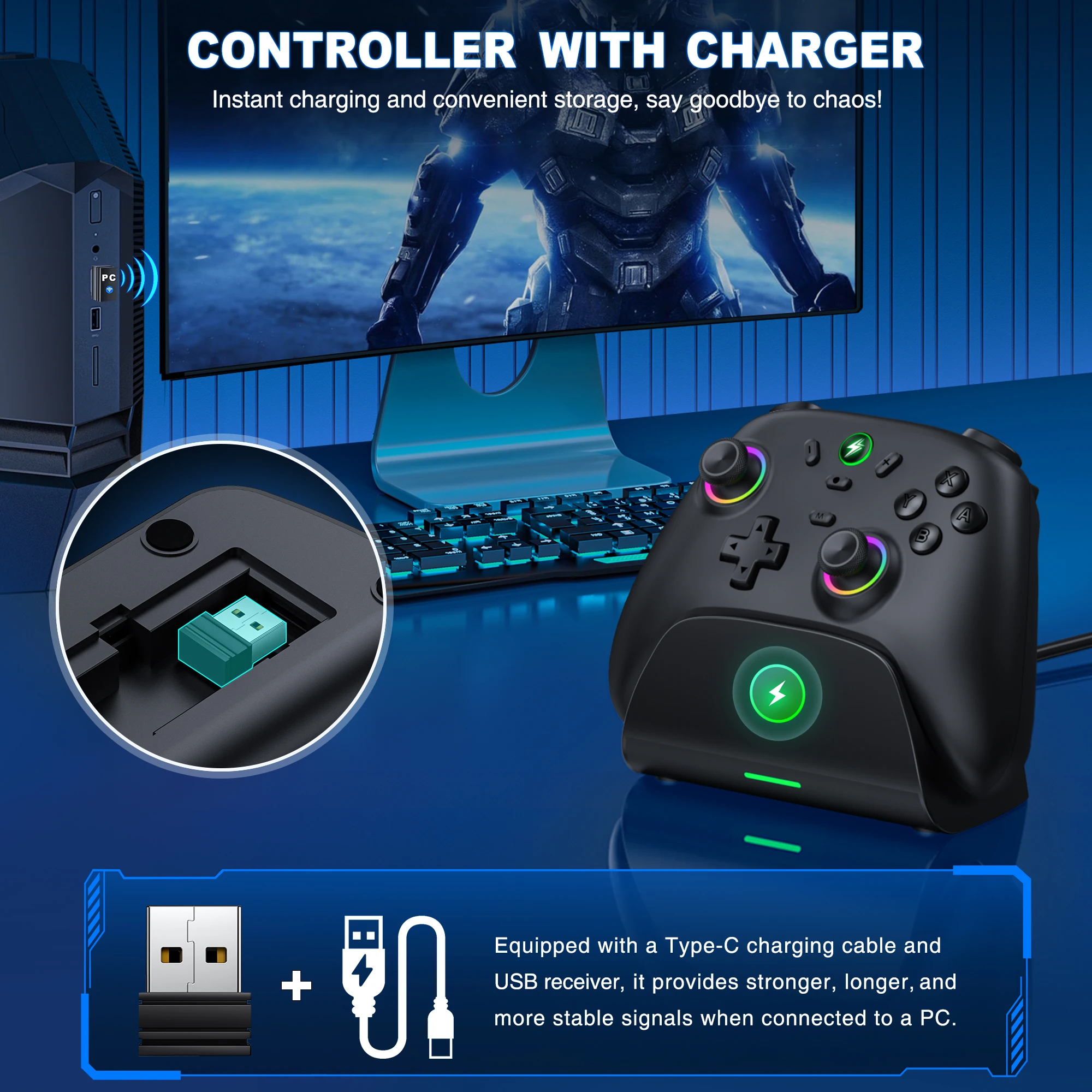 

Геймпад DinoFire NC501 с базой для Switch/Switch Lite/Switch OLED/Android/IOS/Windows PC Turbo геймпад аксессуары контроллер