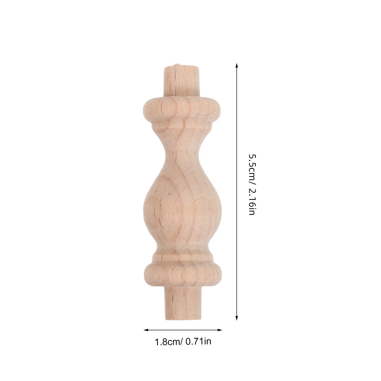 10Pcs Roman Style Unfinished Wooden Baluster Spindles Decorative Unpainted Wood Posts for DIY Staircase Furniture Home