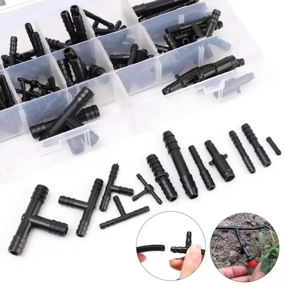 

Tee Connectors Quick Connect Fittings Straight Connectors Buckle Combination Water Spray Pipe Connectors 113PCS Set Durable