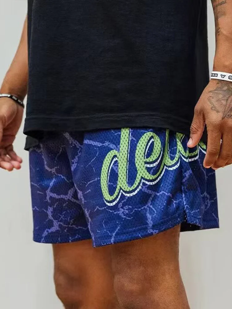 Men's Basketball Training Shorts Breathable Quick Dry Mesh Sport Shorts Lightweight Comfortable Four-Foot Pants Summer New Ar...