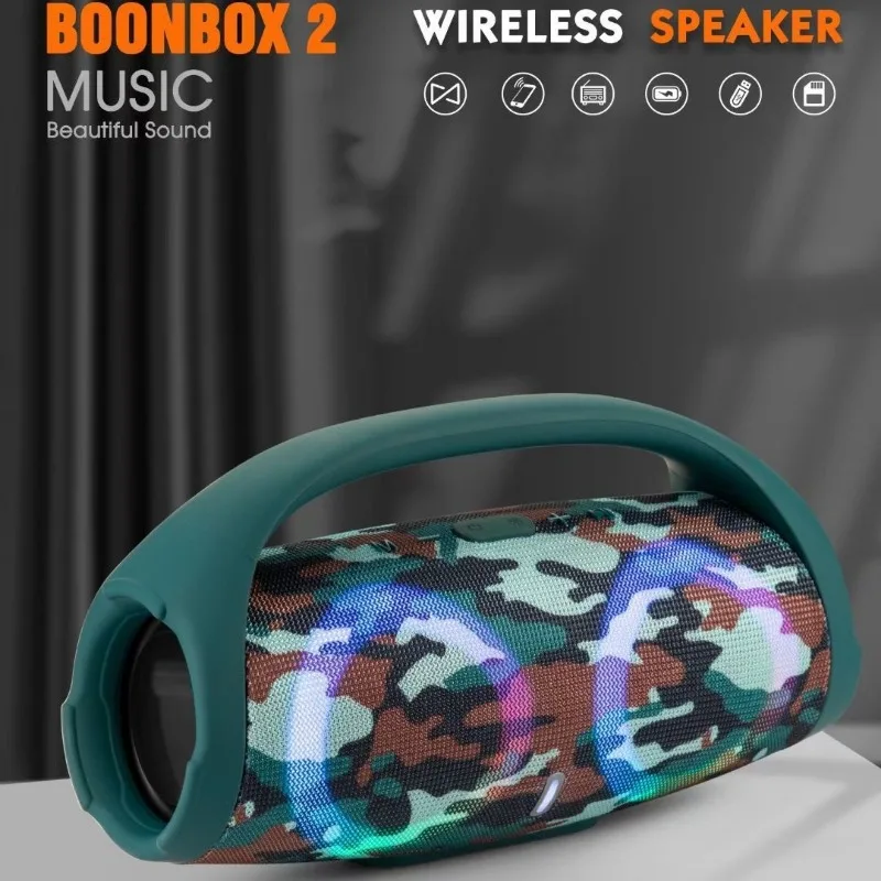 

Мощная беспроводная Bluetooth-колонка 100 Вт с камуфляжным рисунком, портативная аудиосистема для использования на улице, музыкальный центр Boom BOX