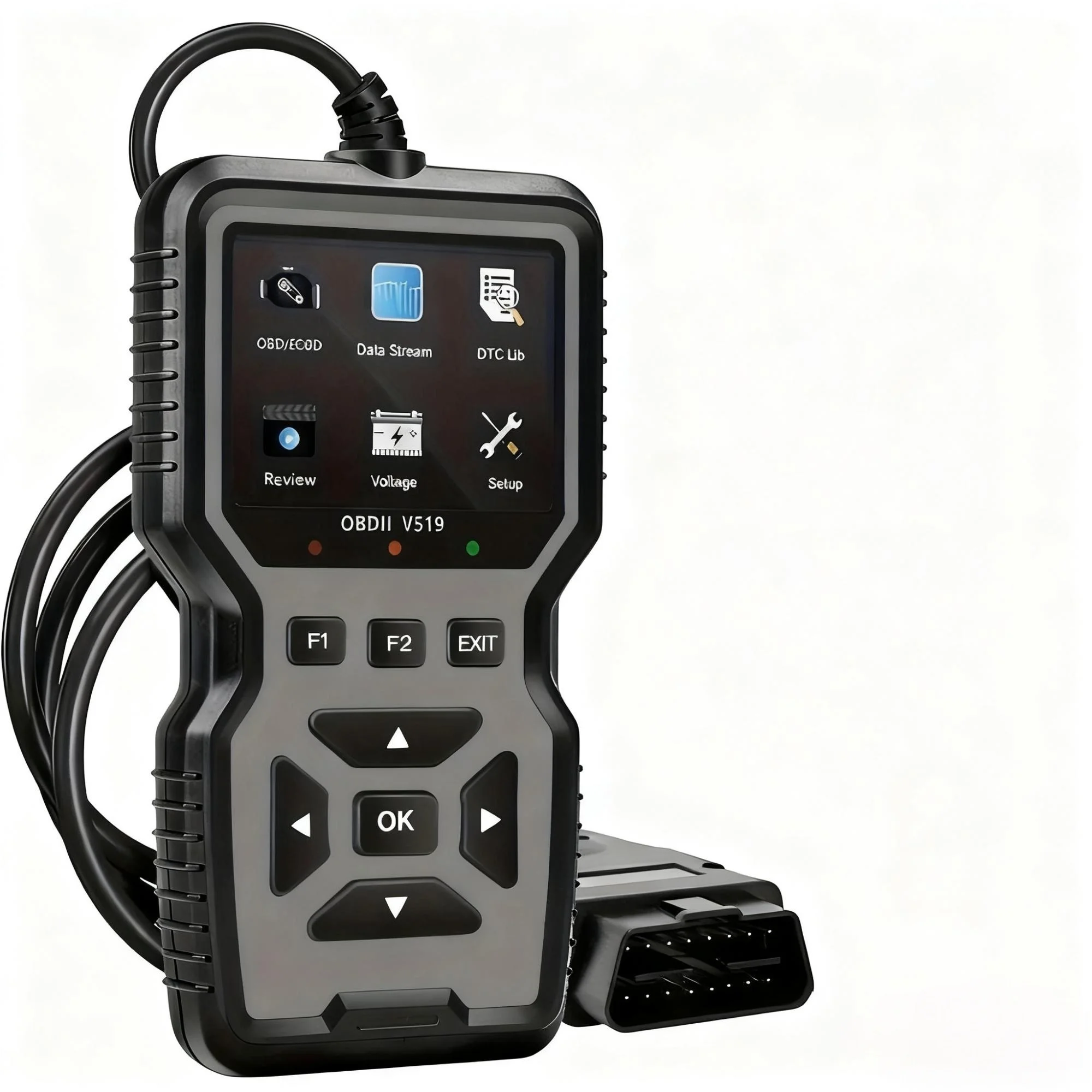 2026 V519 Professionele OBD2-scanner - USB-aangedreven, real-time datagnostisch hulpmiddel voor het controleren van motorverlichting in de meeste auto's