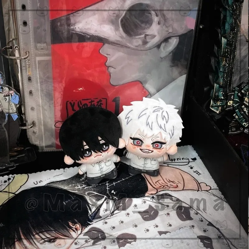 Anime cosplayunu q versão pingente de pelúcia 10cm algodão boneca chaveiro mochila cinta verão hikaru mored yoshiki tsujinaka design