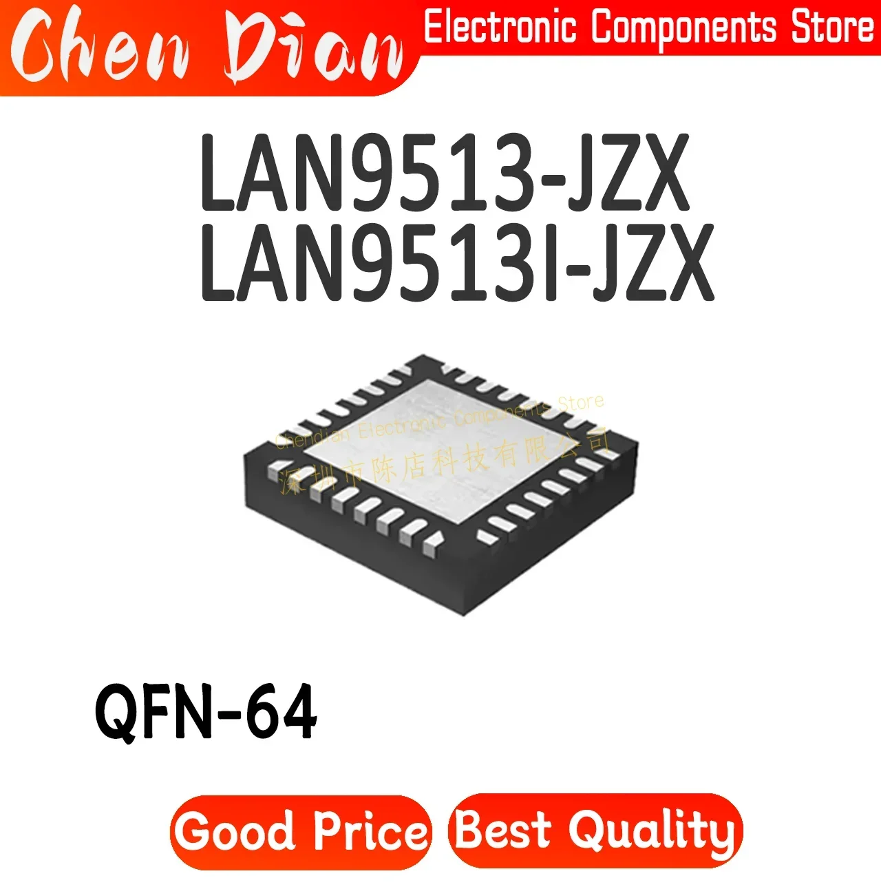 

LAN9513-JZX LAN9513I-JZX Package：QFN-64 New Original Genuine