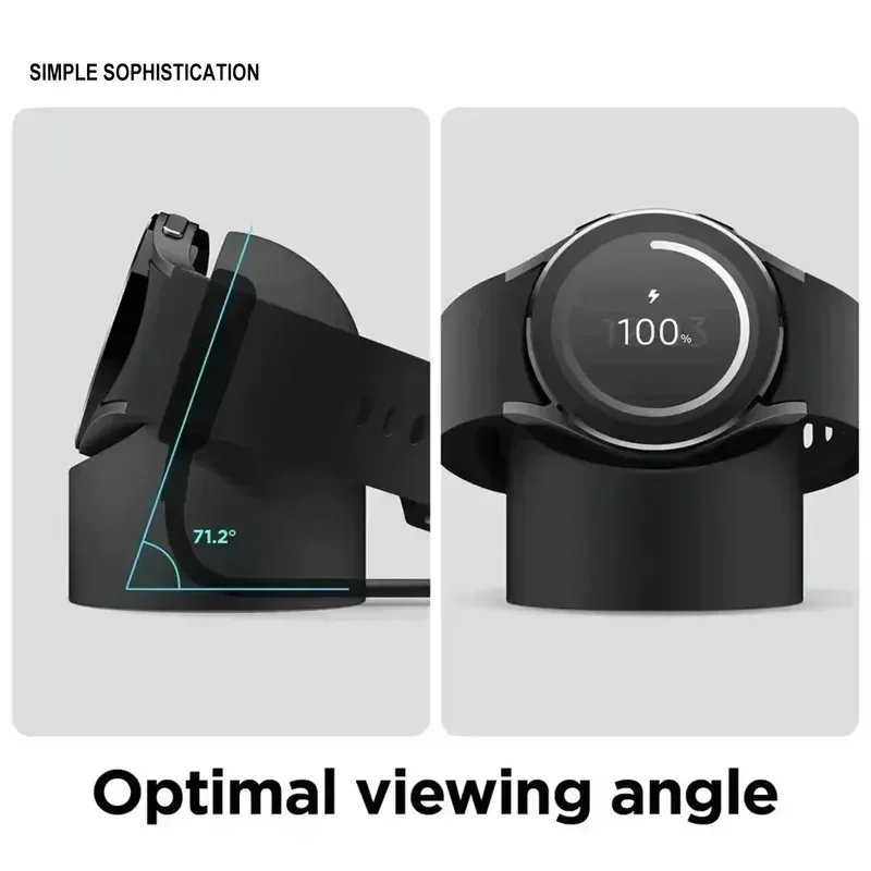 Base de carregamento em silicone para Samsung Galaxy Watch 8/7/6/5 40/44mm, Ultra 47mm, suporte de carregamento e base de armazenamento para Watch 6, 