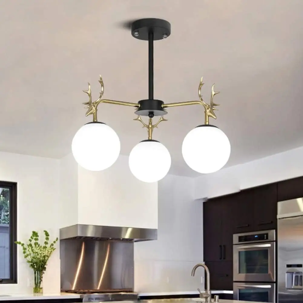 Chandelier Lighting for Dining Room Modern Metal Glass Pendant Ceiling Lamp Hardwired for Living Room Bedroom Kitchen