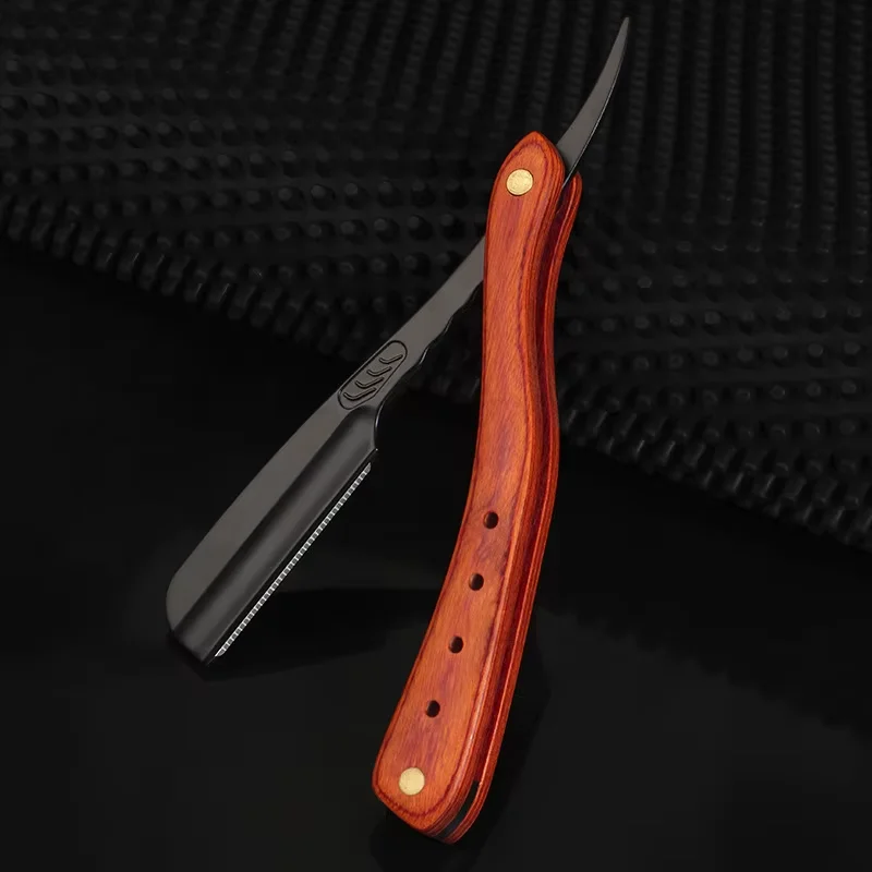 1pcs Professional Manual Shaver Straight Edge Stainless Steel Sharp Barber Blade Razor Folding Shaving Beard Cutter With Blade