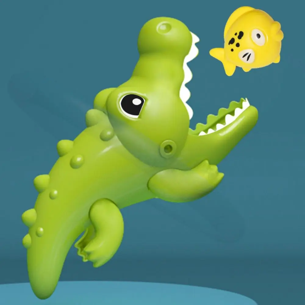 큰 악어 욕실 목욕 작은 물고기 먹이기 만화 물놀이 장난감 패션 다양한 종류의 악어 물놀이 파티