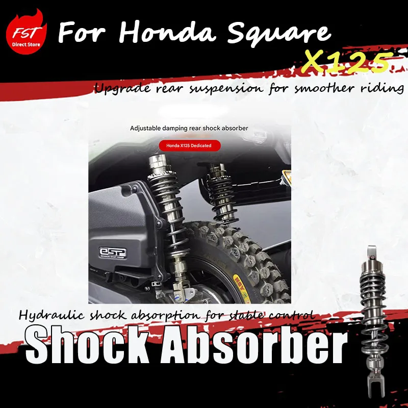 

For SquareX125 after modifying the springs, the shock absorbers have adjustable damping and are anti-jolt shock absorber modific