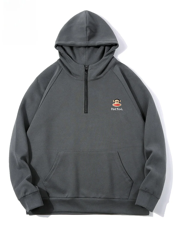 

PaulFrank Heavyweight Hoodie 350g Zipper Closure Men's Sweatirt Casual Spring Youth Faion Monkey Head Design