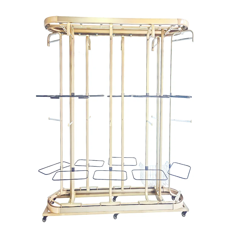 Rotating hanger 360-degree multi-function independent floor use metal hanger to store environmentally friendly clothes rack