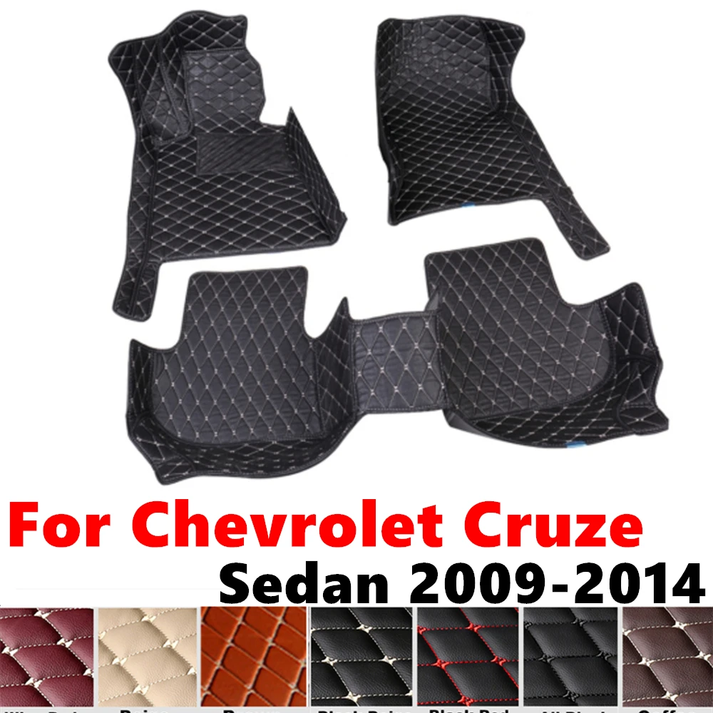 

Car Floor Mats For Chevrolet Cruze Sedan 2014 2013-2009 Custom Fit Front & Rear Floor Liner Cover Foot Pads Interior Accessories