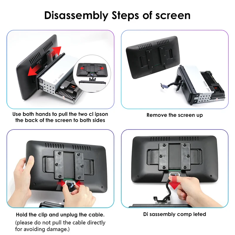 Universal Android Single Din Rotating Screen Car Stereo Touch Screen 10.1''Rotatable Car Radio DVD Player Car Media Carplay Auto