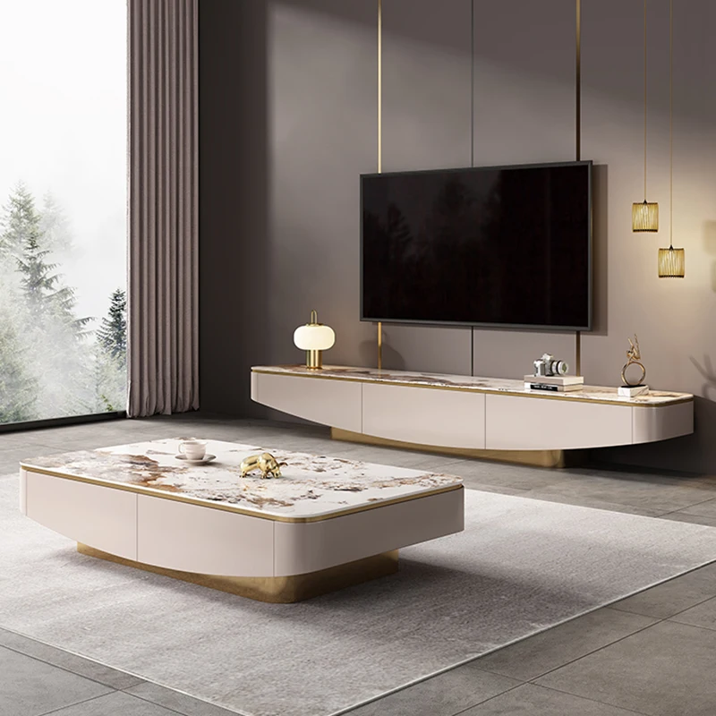 

Luxury Mid Century Tv Stands Living Room Drawers Movies Designer Salon Tv Table Aesthetic Hallway Muebles Para Tv Home Furniture