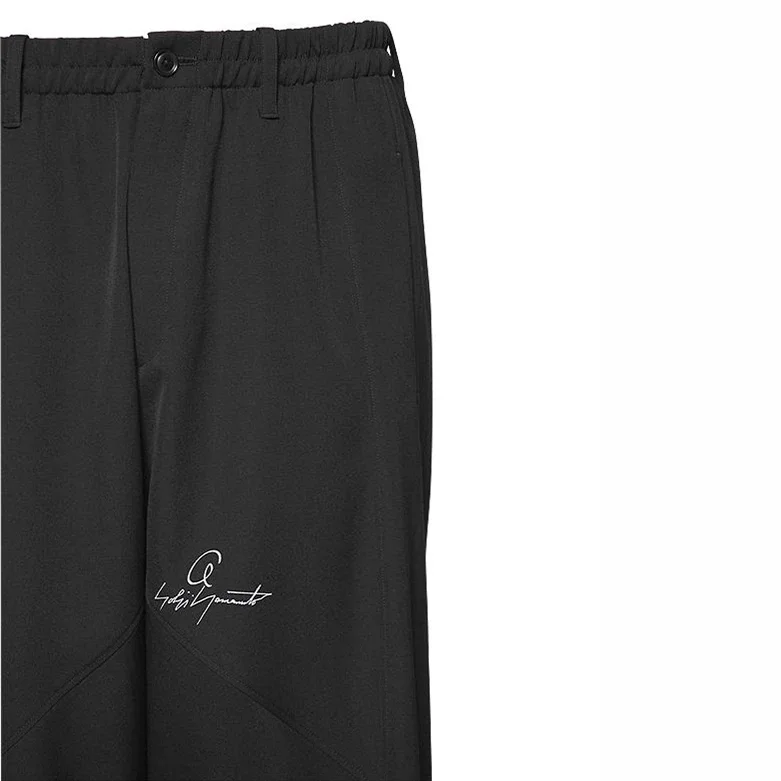YOJI OOAK RELAX ED PANTS LOGO @ Signature الصوف المطبوع تسعة سنتات السراويل فضفاضة كبيرة الحجم الإبداعية #4