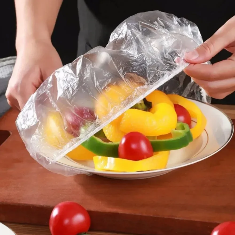 Disposable Food Covers Elastic Plastic Wrap Food Grade Fresh-keeping Lids Storage Bag Shoe Covers Shower Headgear Bowl Caps