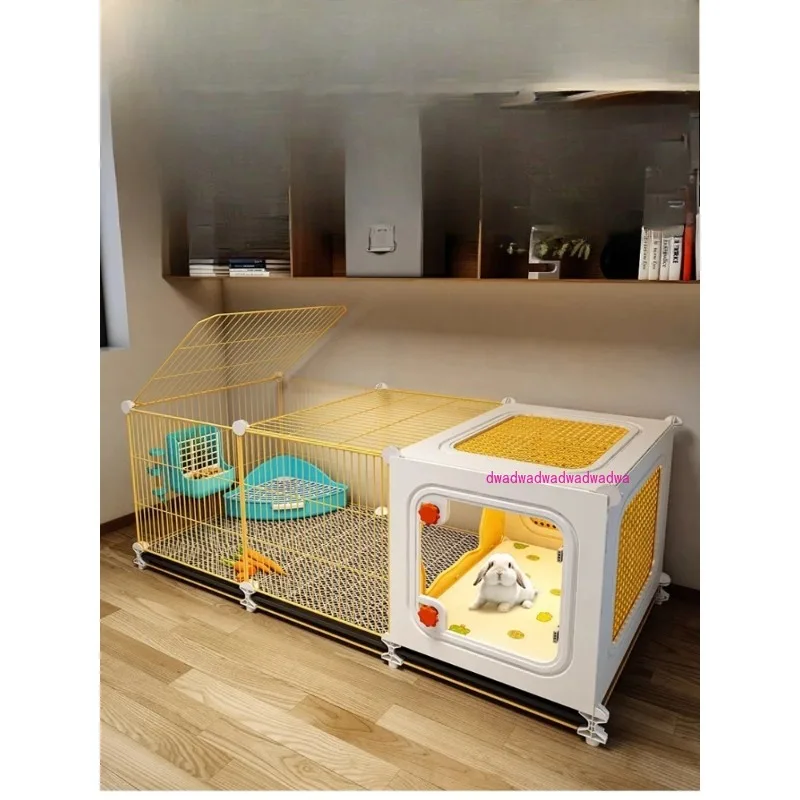 

Большая домашняя клетка для кроликов, независимая зона для сна, домашняя домашняя с подносом, морская свинка, морская свинка