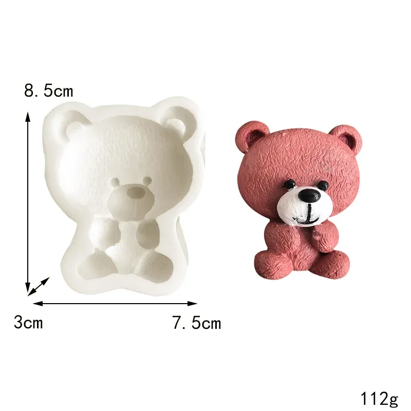 Bears Silicone Fondant Cake Molds for Baking Decoration Tools Topper Mould Sugar Craft Cookie Cutters Set Biscuit Jelly Sweet