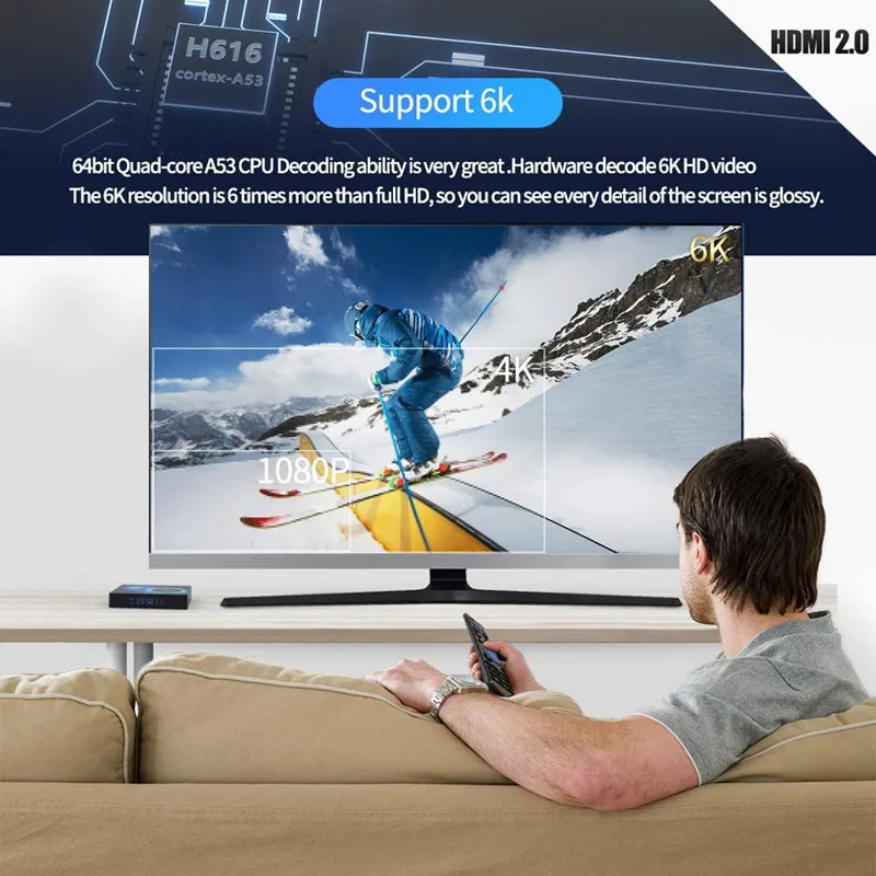 ТВ-приставка T95, Android 10, 6k, 2,4g, Wi-Fi, 128g, 3D, Voice16g, 32 ГБ, 64 ГБ, Bluetooth, 4k, четырехъядерный процессор, телеприставка, медиаплеер