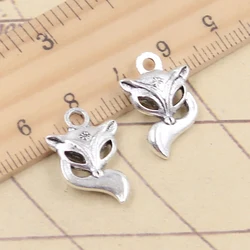 10pcs Charms Lovely Fox 20x14mm Tibetan Silver Color Pendants Antique Jewelry Making DIY Handmade Craft