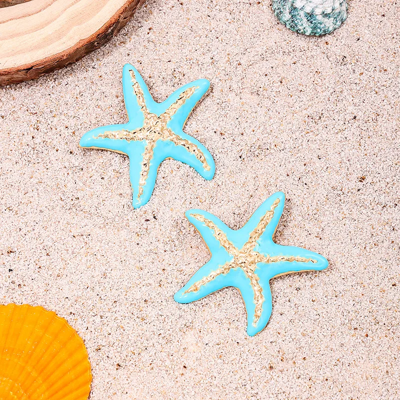 XIALUOKE Vintage Metal Starfish Stud Earrings Women Europe America Style Personality Holiday Jewelry Daily Accessory