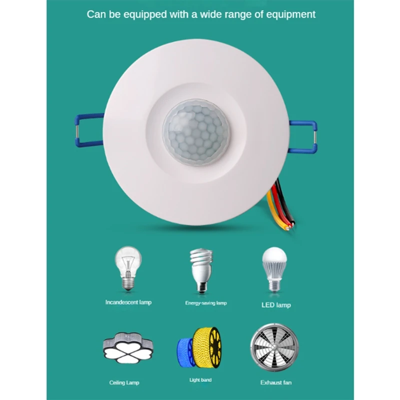 1 Piece 220V Three-Wire Household LED Lights Fan Multifunction Delayed Time Sensor Easy Install