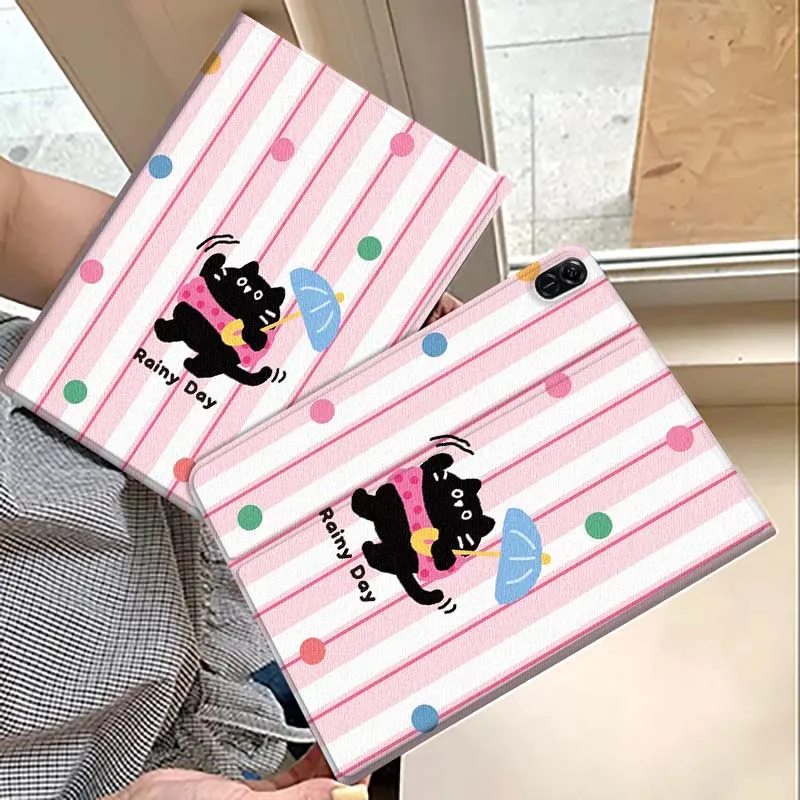 

Colorful Sweet Cat Art For Huawei MatePad M5 T5 SE 11 Pro Honor Tab 5 V7 V8 X9 GT 10.1 10.8 Inch Tablet Case