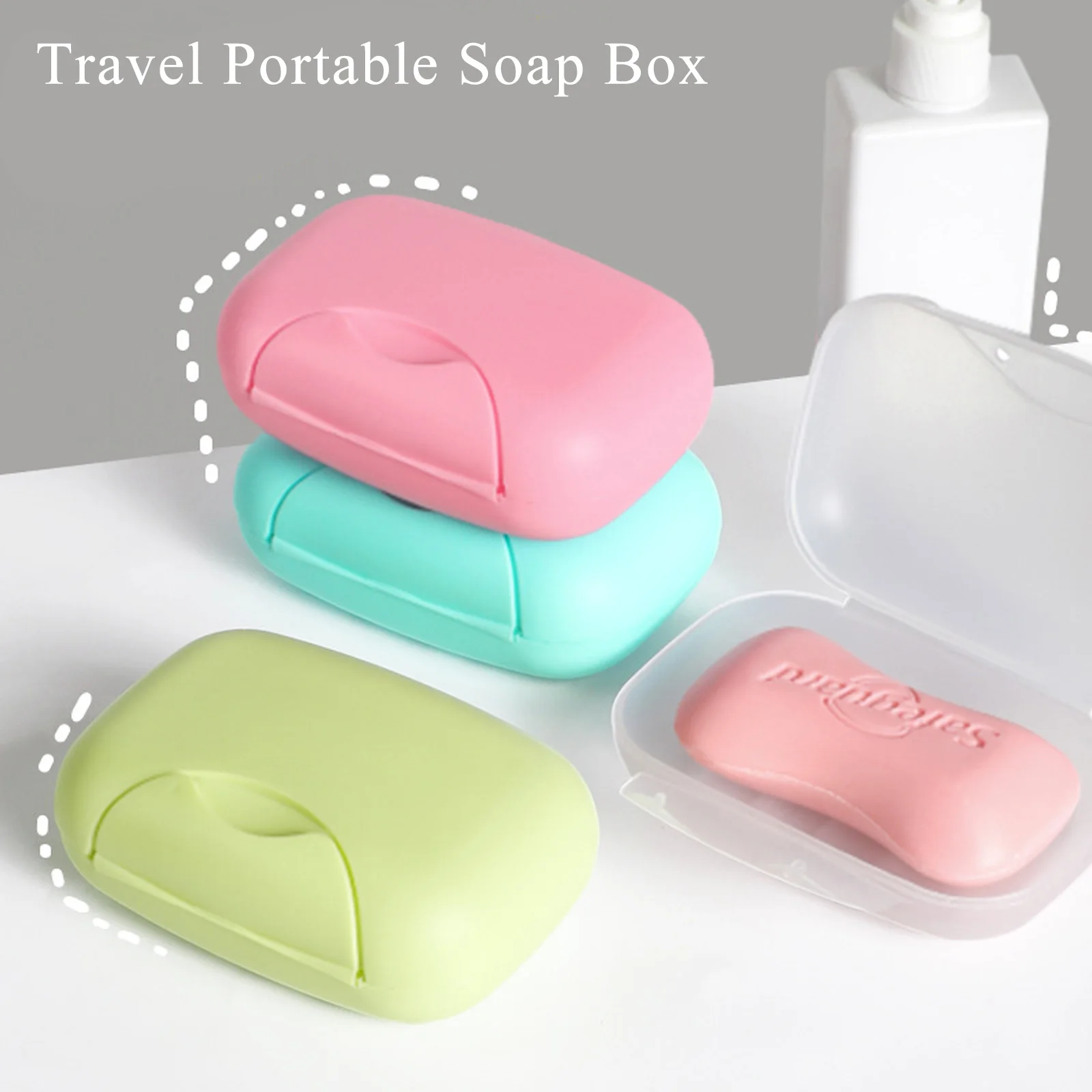 

Travel Portable Soap Box Waterproof Sealing Leak Proof Soap Case Container with Lock for Journey Home Hotel Bathroom Supplies