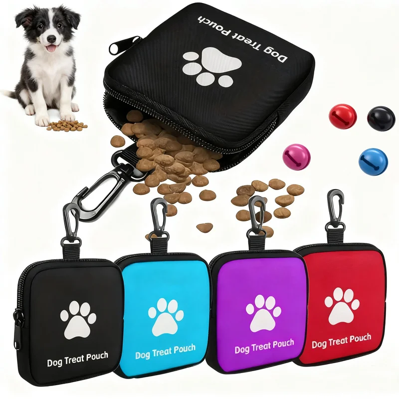 Bolsa de Moedas Impermeável com Estampa de Pata de Cachorro, Bolsa para Armazenamento de Petiscos, Bolsa para Treinamento ao Ar Livre, Bolsa de Recompensa para Cães, Bolsa para Passeio com Cães