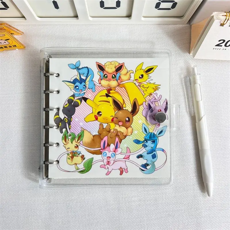 Pokemon Pikachu Detachable Notebook A7 Kawaii Cartoon Diary Book Stationery School Office Supplies Horizontal Notebook Gifts
