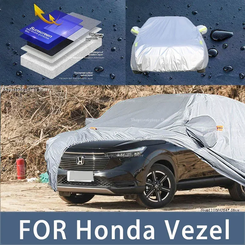 

For Honda Vezel Outdoor Protection Full Car Covers Snow Cover Sunshade Waterproof Dustproof Exterior Car accessories