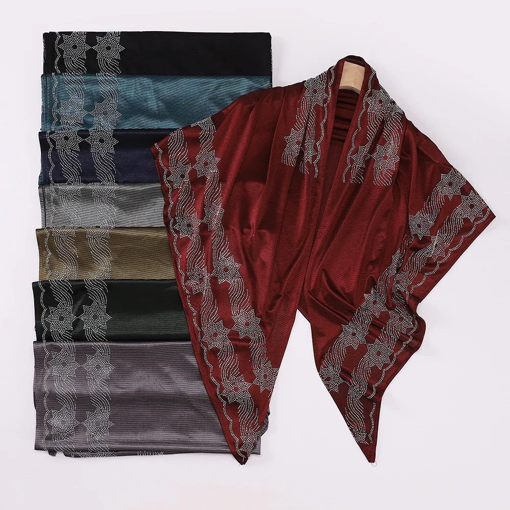 

2025 Solid Color Triangle Scarf Muslim Hijab Shawls Woman Soft Wraps Lady Causal Turban Islamic Jersey Headband Headscarf New