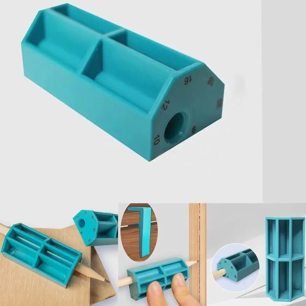 

High Quality ABS plastic Woodworking Scriber Multi margin Blue Parallel Scriber Multi-functional Woodworking Marking Tool