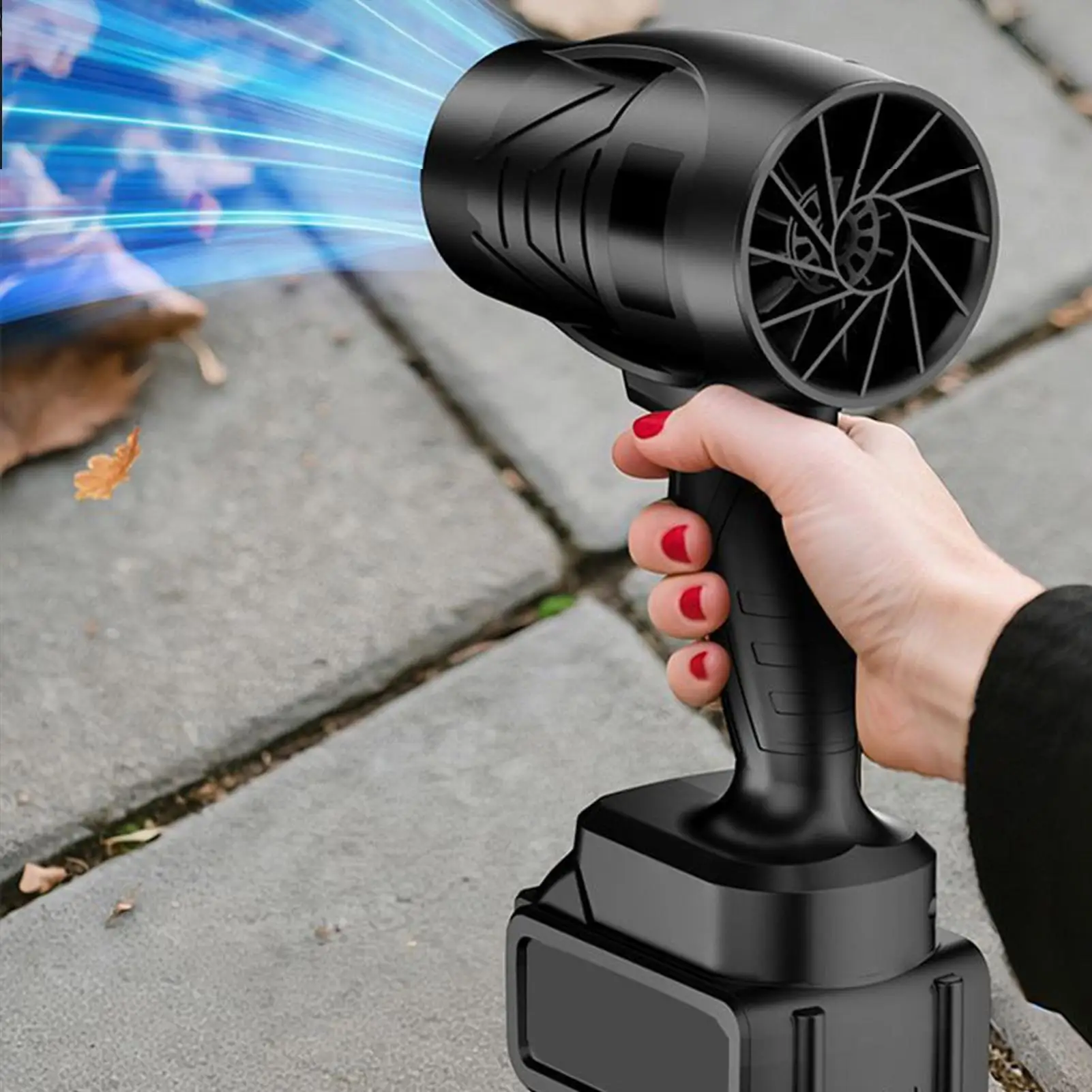 

Вентилятор для листьев, беспроводной электрический вентилятор для очистки пыли, пылеочиститель на заднем дворе для уличной квартиры, сада, коммерческого патио