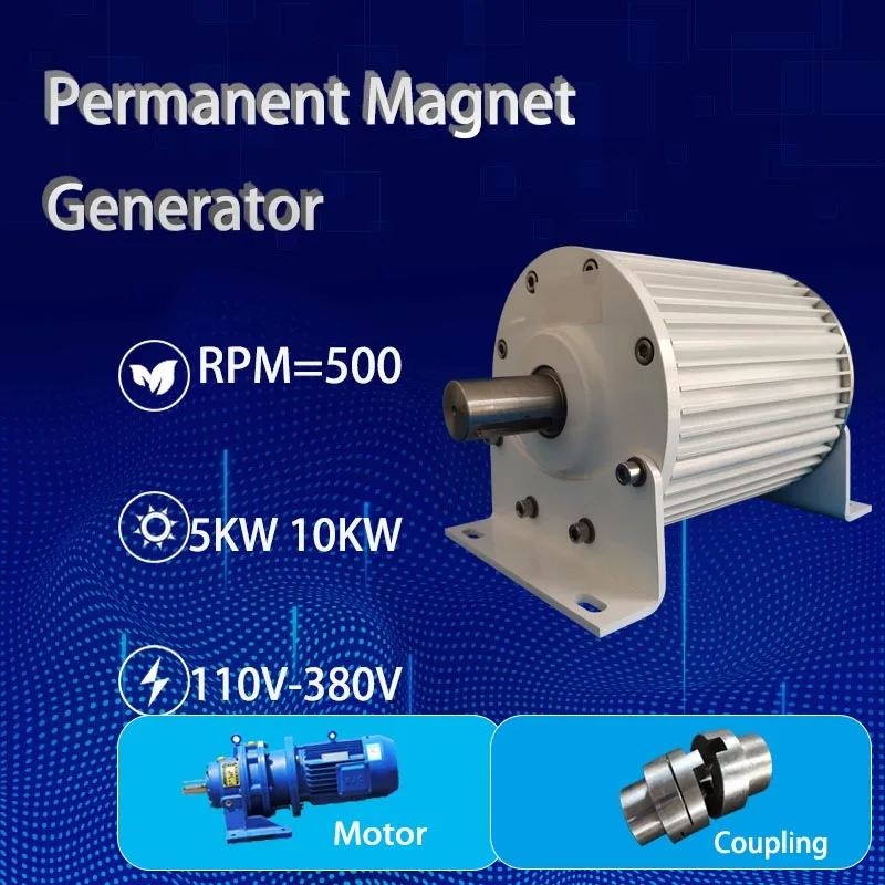 

Эффективный Электрический генератор 15 кВт, 20 кВт, низкая скорость, 220 В, 3-фазный генератор переменного тока без зубчатой передачи с постоянным магнитом для ветровой водяной турбины