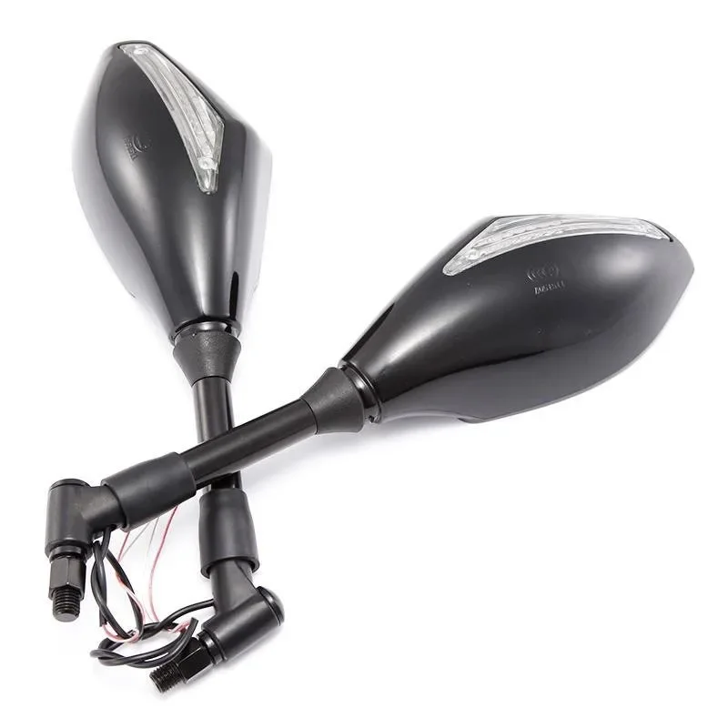 Hot For Hyosung GT125R GT250R GT650R Kawasaki Z750S Ninja 250R 650R 8/10mm Motorcycle Rearview Mirrors LED Turn Signals Lights - view 4
