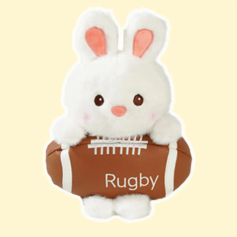 

Sports Series Tennis Raccoon Plush Toy PP Cotton Soft Baseball Duck Plush Dolls Collection Handmade Basketball Pig Plush Toy