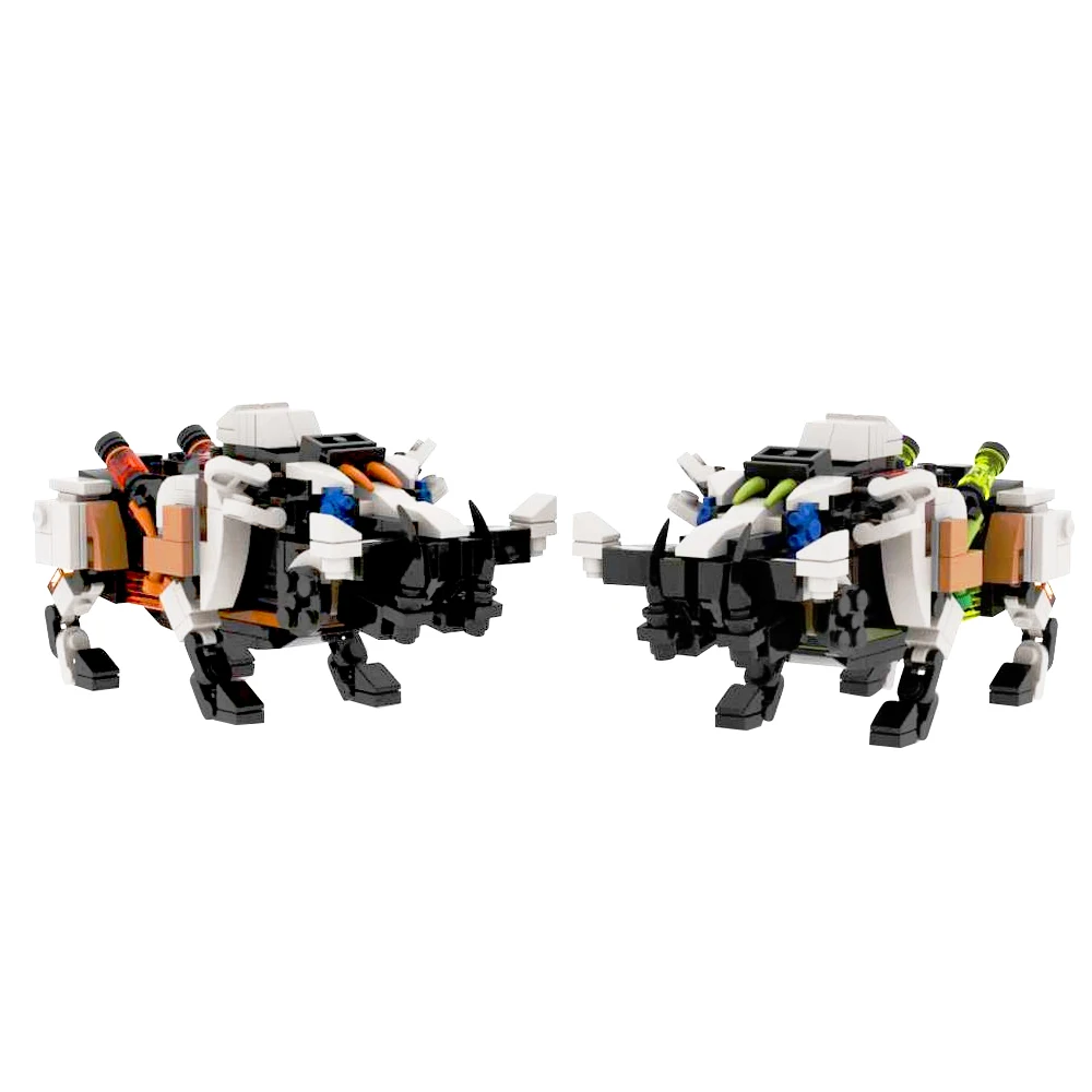

Gobricks MOC Mecha Fire and Acid Monster Bristlebacks Строительный блок Горизонты Запретный Запад Игра Beast Robbers Кирпичи Игрушка