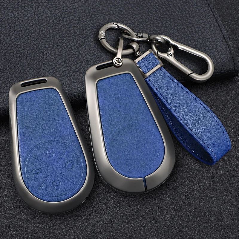 2024 NEW Zinc Alloy+ Leather Car Key Case Cover for EXCEED Chery EQ5 AtlantiX CDM EXCEED TXL EXCEED IX  Protective Accessories