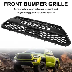 Matte Black Front Bumper Hood Grill Grille Fit Toyota Tacoma 2016-2022 TRD PRO
