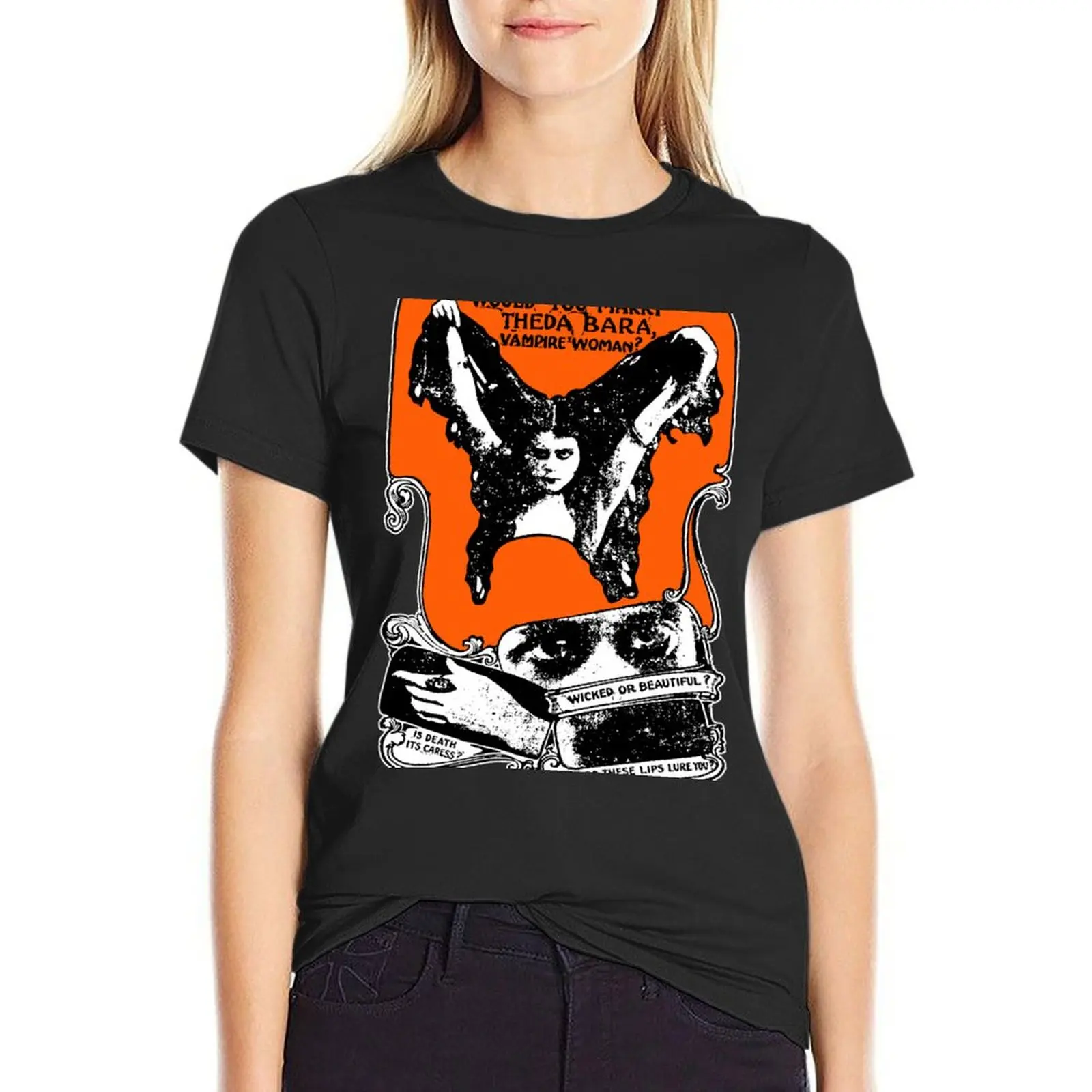 Theda Bara Vamp T-Shirt Aesthetic clothing quick-drying blanks t-shirt dress for Women sexy