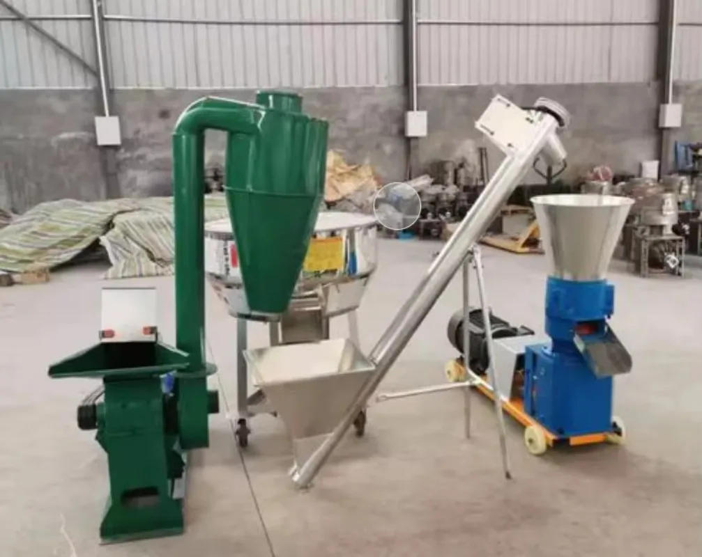 High Productivity Animal Feed Pellet Machine 500kg H Pure Copper Motor PLC Control Poultry Farm Equipment OEM Customized
