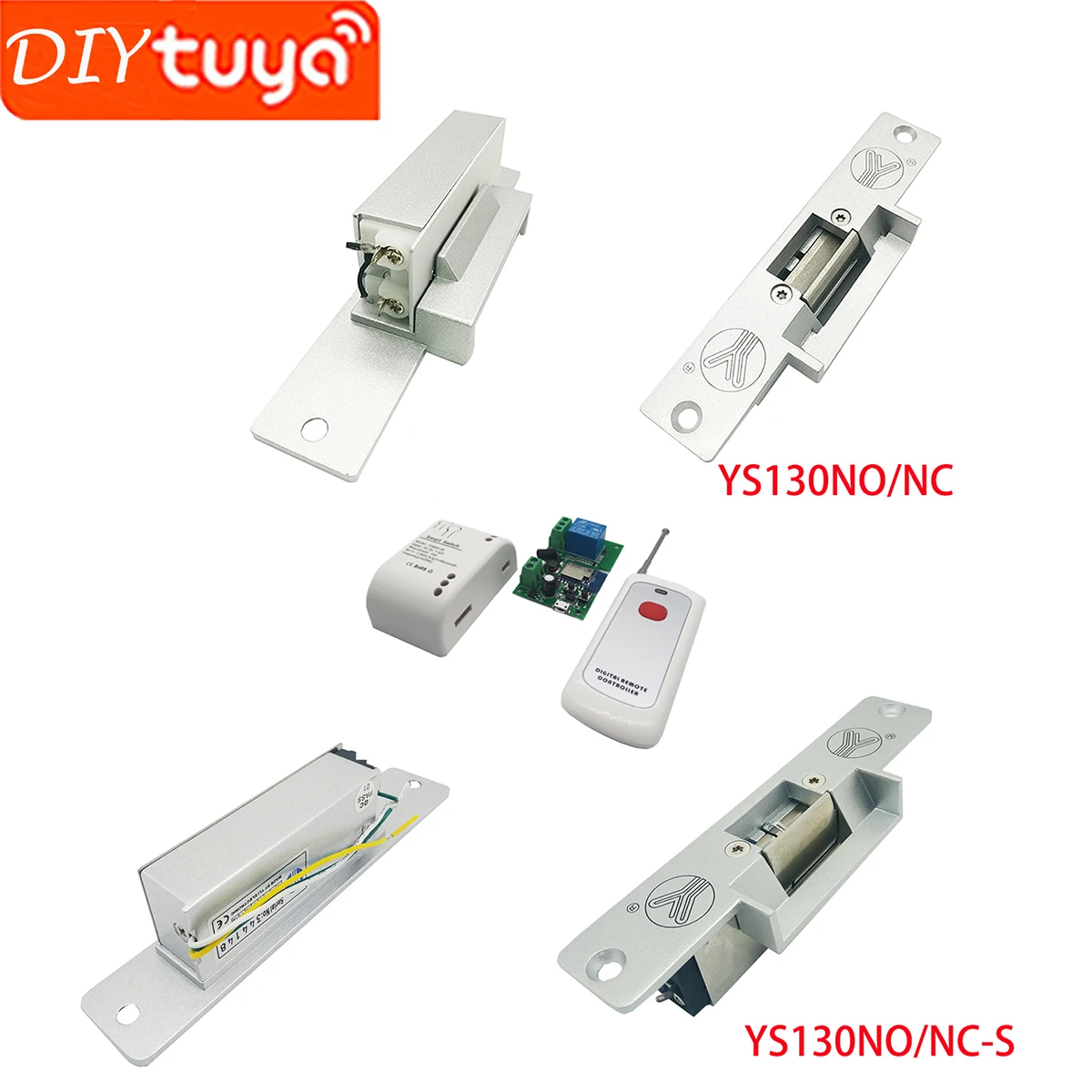 Normal Fail Safe Fail Secure Option NO NC COM Access Control System DIY WiFi Tuya Electric Strike Door Lock