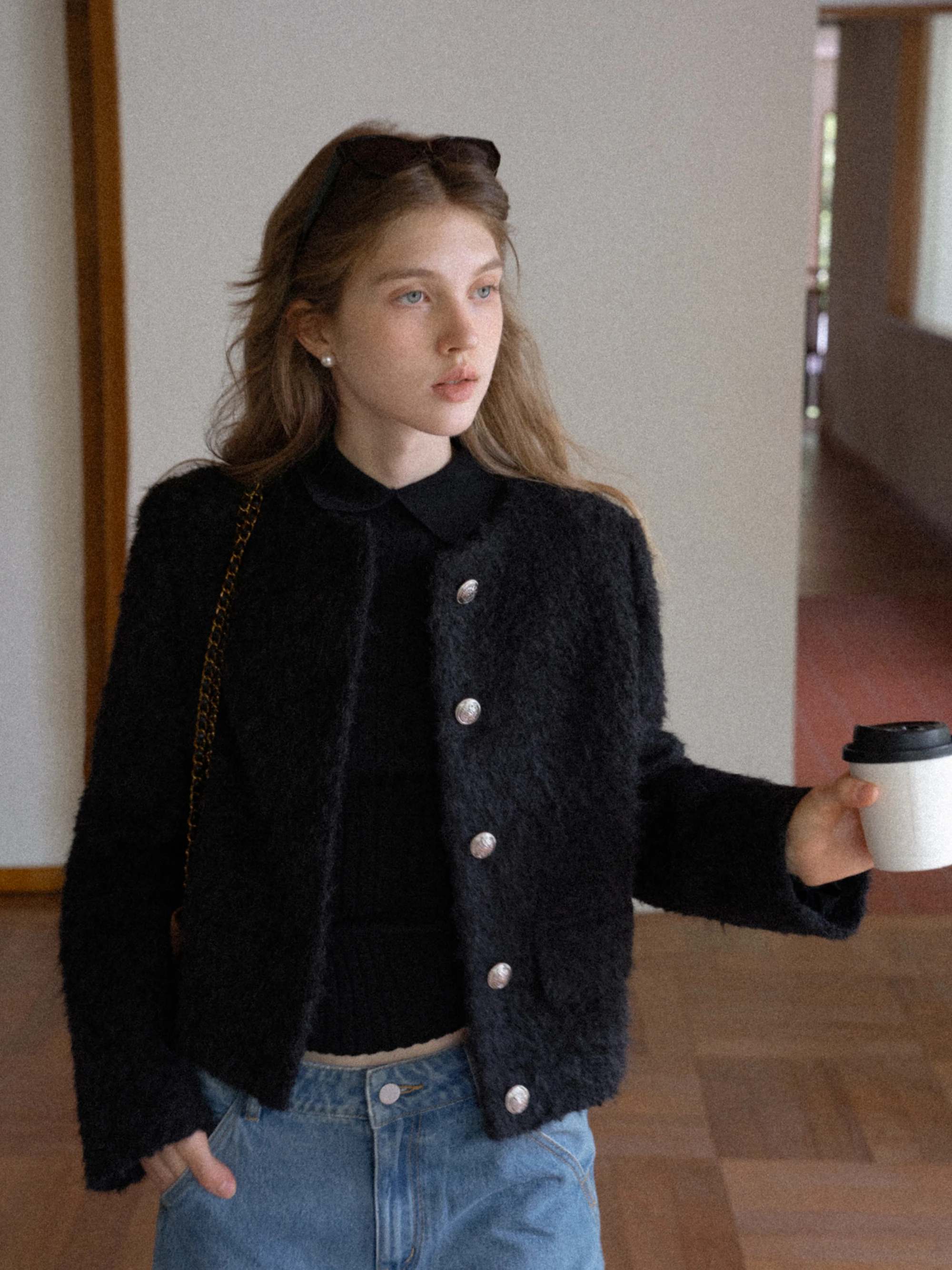 

Eggka ort Woolen Coat round Ne Single Button Autumn Winter Faionable Top Quali Straight Cut Commute Sle Women's Jaet