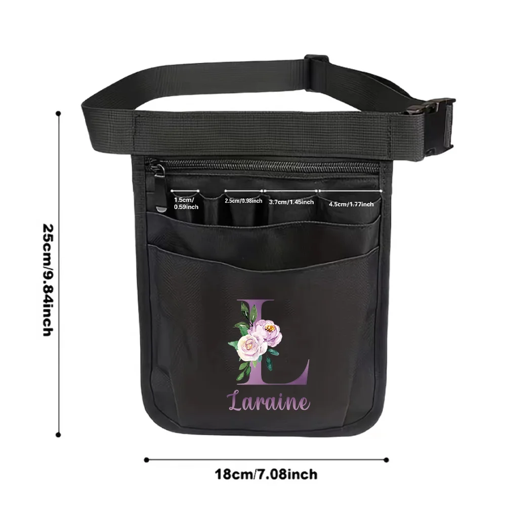 Personalized Customized Name Nurse Waist Packs Simple Large Capacity Nursing Waist Pack Durable Medical Supplies Storage Bag