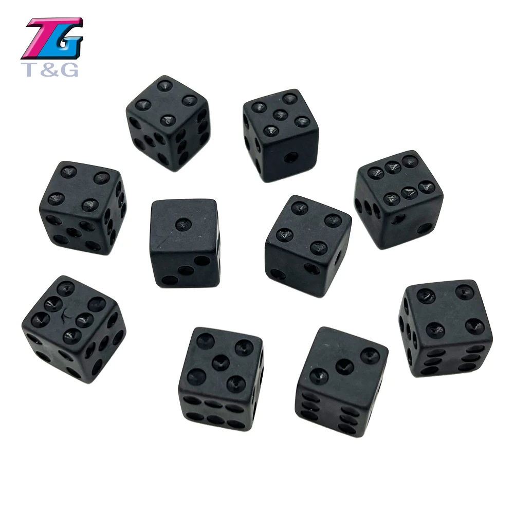 Juego de dados negros de carbono poliédrico, 7 piezas, D4, D6, D8, D10, D10 %, D12, D20, DNDGame, RPG, rollo de mesa, accesorios para juegos