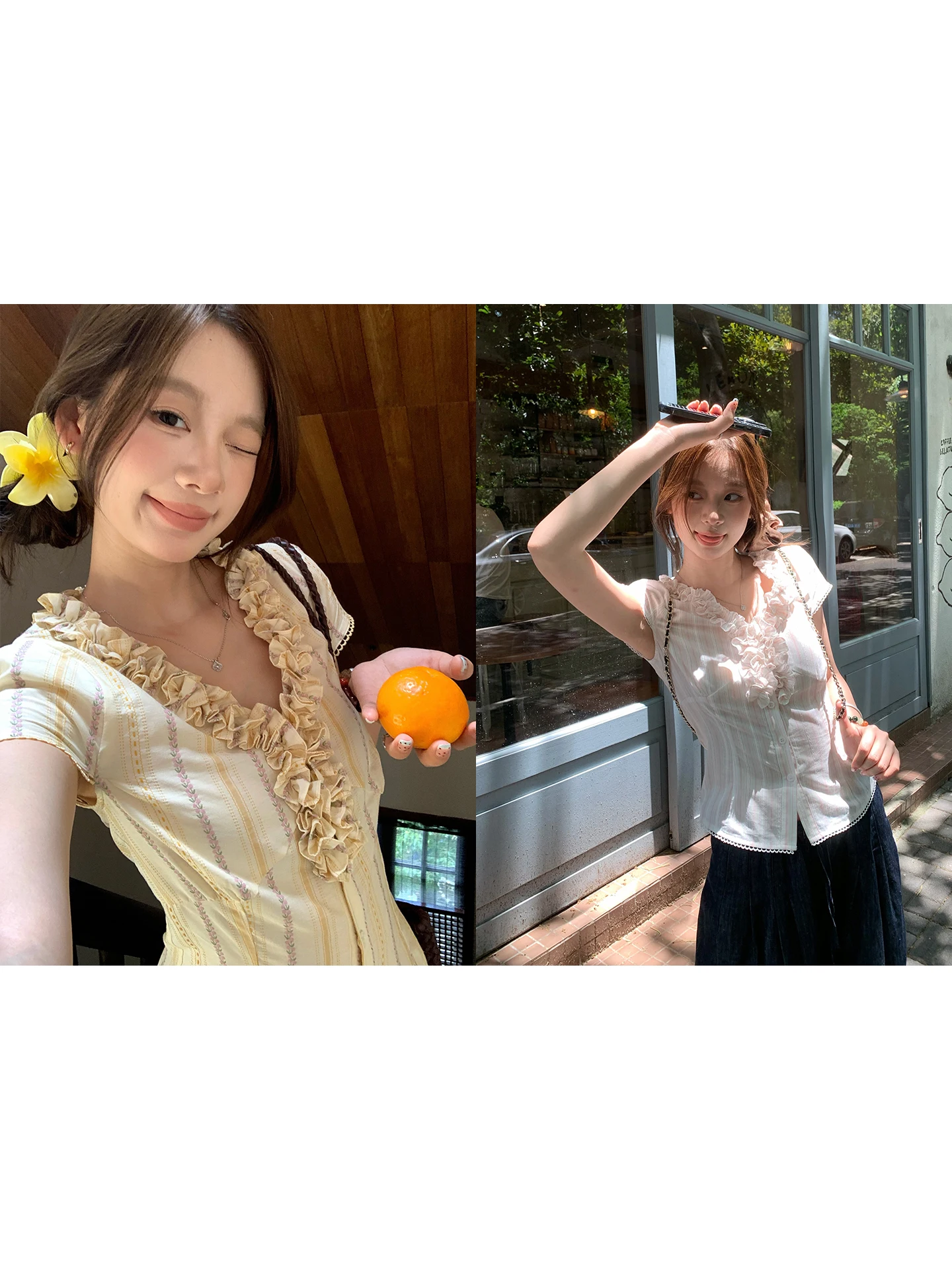 

Imxiang Летняя женская дышащая хлопковая повседневная блузка из дышащего хлопка с кружевной талией и цветочным принтом