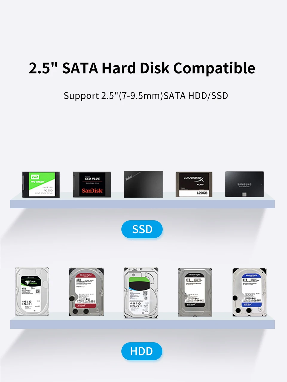 Yottamaster 2,5-Zoll-HDD-Gehäuse SATA auf USB 3.0-Adapter Festplattengehäuse 6 Gbit/s UASP-Festplattengehäuse für Windows Mac Linux – Detail 12
