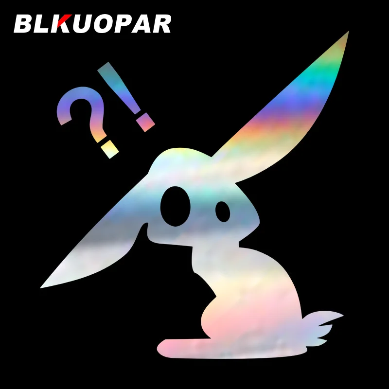 

BLKUOPAR Hare Funny Car Stickers Vinyl Sunscreen Anime Laser Die-cut Occlusion Scratch Air Conditioner Car Door Decoration